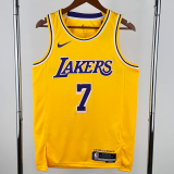 22-23 Lakers ANTHONY #7 Yellow Top Quality Hot Pressing NBA Jersey