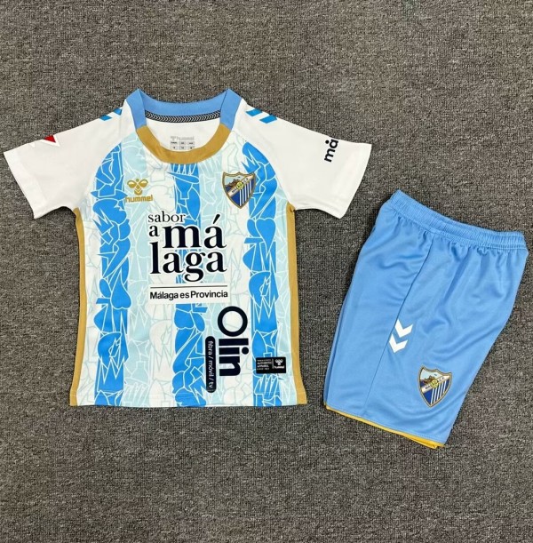 24-25 Málaga Home Kids Soccer Jersey