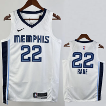 22-23 Grizzlies BANE #22 White City Edition Home Top Quality Hot Pressing NBA Jersey