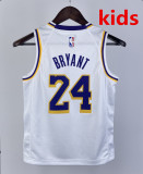 2023 LAKERS BRYANT #24 White MAMBA Top Quality Hot Pressing Kids NBA Jersey