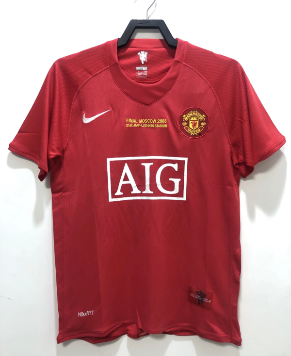 2007-2008 Man Utd Home UCL Edition Retro Soccer Jersey