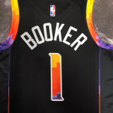 22-23 SUNS BOOKER #1 Black Top Quality Hot Pressing NBA Jersey (Trapeze Edition)