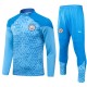 23-24 Man City High Quality Kids Half Pull Tracksuit