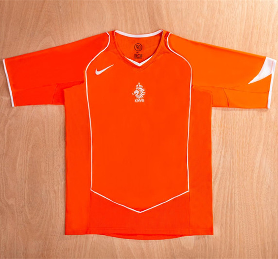 2004 NetherIands Home Retro Soccer Jersey
