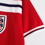 1982 England Away Red Retro Soccer Jersey