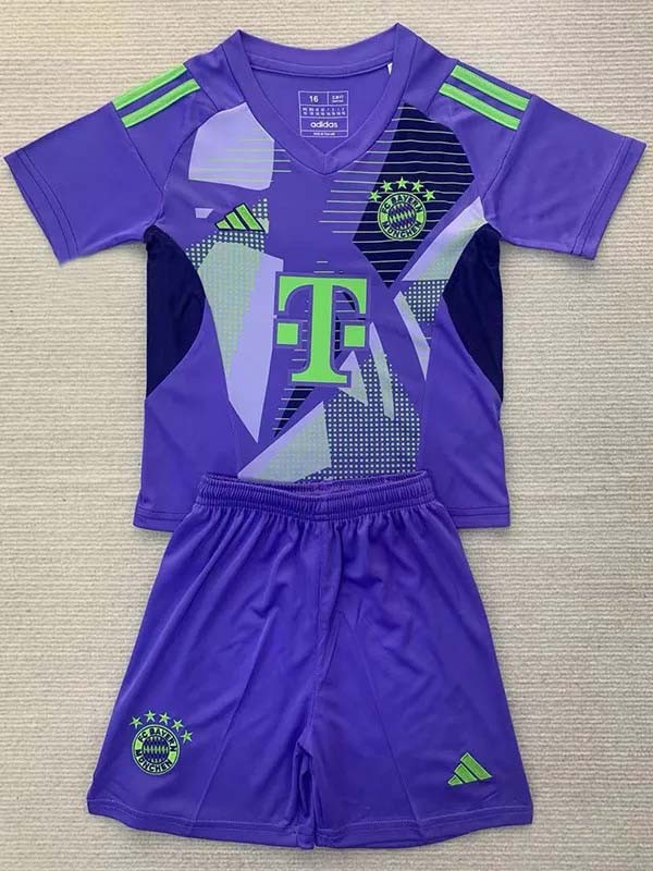 24-25 Bayern Purple GoalKeeper Kids Soccer Jersey