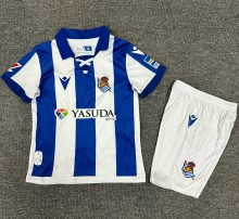 24-25 Real Sociedad Home Kids Soccer Jersey