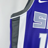 22-23 KINGS SABONIS #10 Purple Away Top Quality Hot Pressing NBA Jersey(V领）