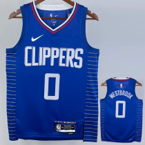 22-23 Clippers WESTBROOK #0 Blue Top Quality Hot Pressing NBA Jersey