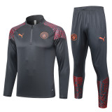 23-24 Man City High Quality Half Pull Tracksuit