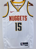 23-24 Nuggets JOKIC #15 White Top Quality Hot Pressing NBA Jersey