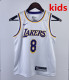 2023 LAKERS BRYANT #8 White Top Quality Hot Pressing Kids NBA Jersey