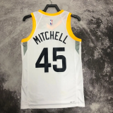 22-23 JAZZ MITCHELL #45 White Top Quality Hot Pressing NBA Jersey