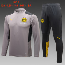 23-24 Dortmund High Quality Kids Half Pull Tracksuit