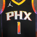 22-23 SUNS BOOKER #1 Black Top Quality Hot Pressing NBA Jersey (Trapeze Edition)