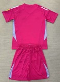 24-25 Newcastle Pink Goalkeeper Kids Soccer Jersey
