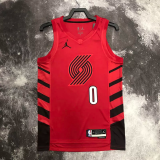 22-23 TRAIL BLAZERS LILLARD #0 Red Top Quality Hot Pressing NBA Jersey (Trapeze Edition)