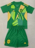 24-25 Spain Green GoalKeeper Adult Suit