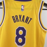2023 LAKERS BRYANT #8 Yellow Top Quality Hot Pressing Kids NBA Jersey