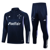 23-24 Cruzeiro High Quality Half Pull Tracksuit