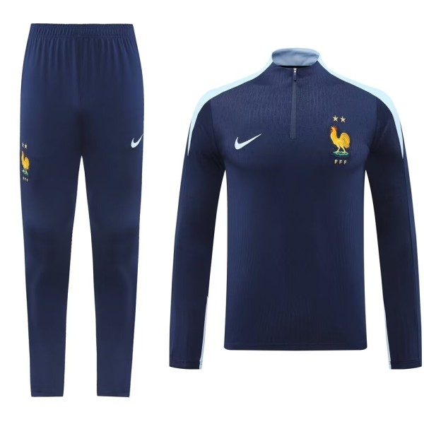 24-25 France High Quality Half Pull Tracksuit