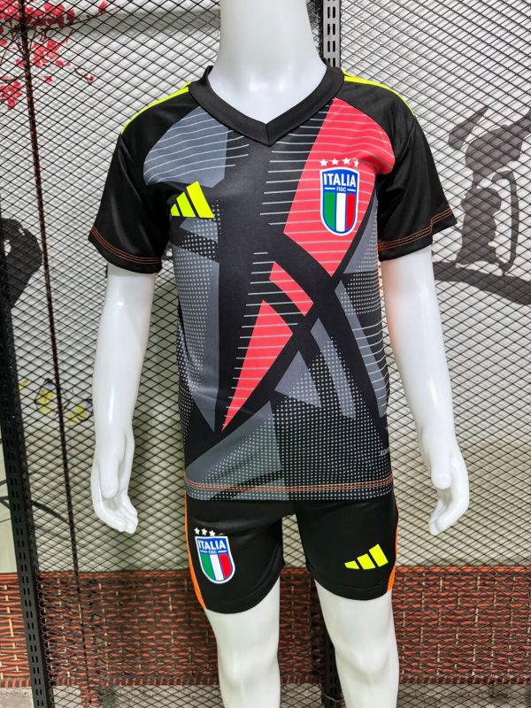 24-25 Italy GoalKeeper Kids Soccer Jersey