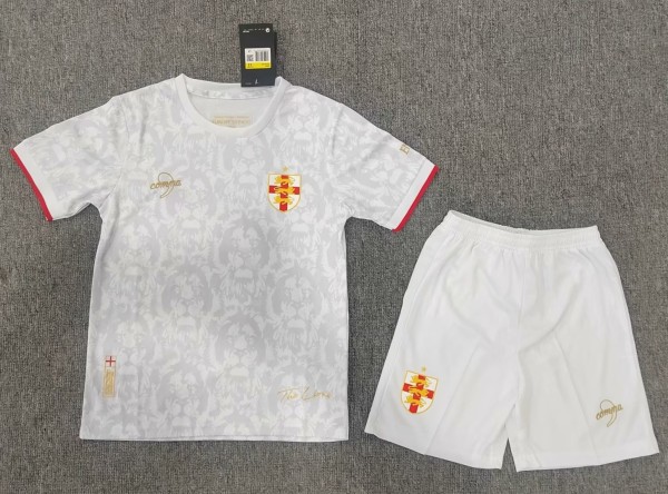 24-25 England Special Edition Fans Kids Soccer Jersey white