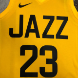 22-23 JAZZ MARKKANEN #23 Yellow Top Quality Hot Pressing NBA Jersey