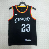 22-23 Cleveland Cavaliers JAMES #23 Black City Edition Top Quality Hot Pressing NBA Jersey