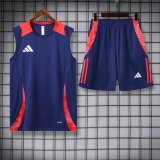 2024 AD Blue Tank Top And Shorts Suit