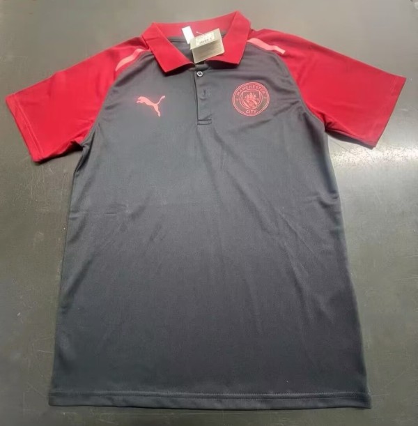 24-25 Man City Gray Polo Short Sleeve