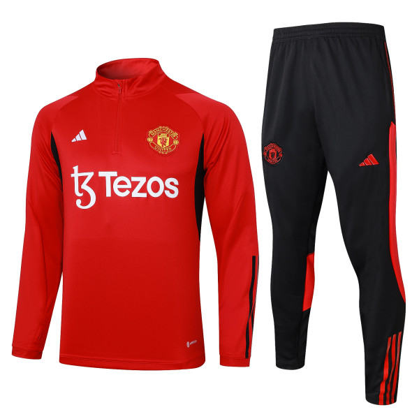 23-24 Man Utd High Quality Half Pull Tracksuit