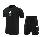24-25 Aja× Black Training Short Suit (100%Cotton)纯棉