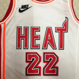 22-23 Heat BUTLER #22 White Top Quality Hot Pressing NBA Jersey (Retro Logo)