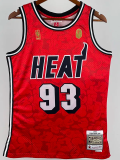 2023 HEAT & BAPE #93 Red Top Quality Hot Pressing NBA Jersey