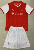 24-25 Stade de Reims Home Kids Soccer Jersey