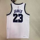 22-23 LAKERS JAMES #23 White City Edition Top Quality Hot Pressing NBA Jersey
