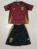 2024 Belgium European Cup Home Kids Soccer Jersey