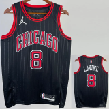 22-23 BULLS LAVINE #8 Black Top Quality Hot Pressing NBA Jersey (Trapeze Edition)