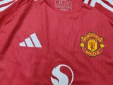 24-25 Man Utd Home Player Version Kids Soccer Jersey