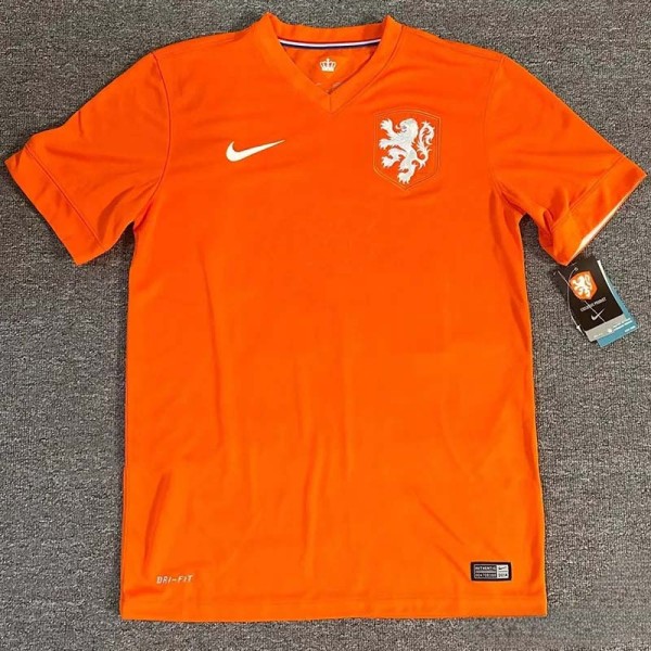2014 NetherIands Home Retro Soccer Jersey