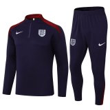 24-25 England High Quality Half Pull Tracksuit 
