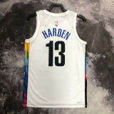 22-23 Nets HARDEN #13 White City Edition Top Quality Hot Pressing NBA Jersey
