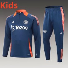24-25 Man Utd High Quality Kids Half Pull Tracksuit