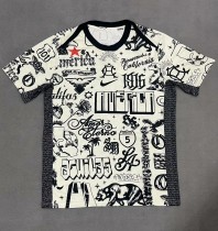 24-25 Club America Beige Black Training shirts