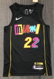 21-22 HEAT BUTLER #22 Black Top Quality Hot Pressing NBA Jersey