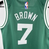 2023 CELTICS BROWN #7 White Top Quality Hot Pressing Kids NBA Jersey