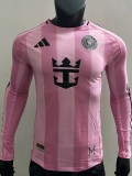 25-26 Inter Miami Home Long Sleeve Player Version Soccer Jersey (长袖球员)
