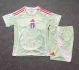 25-26 Italy Away Fans Kids Soccer Jersey