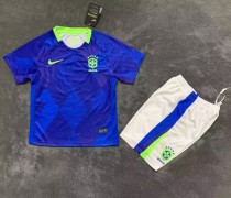 25-26 Brazil Away Kids Soccer Jersey